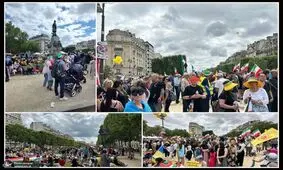 جزئیات تجمع منافقین در فرانسه/ از شعار علیه «مریم رجوی» تا جمع آوری ۱۰۰ نفر ایرانی در کل اروپا!