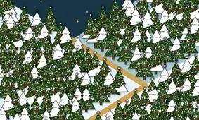 تست بینایی/ جن کریسمسی پنهان شده در جنگل کاج را پیدا کنید