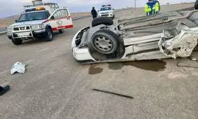 واژگونی هولناک خودروی خبرنگاران در فردوس