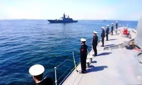 با بدرقه ناو بالگرد بر «استویسکی»؛رزمایش مرکب دریایی ایران و روسیه پایان یافت