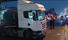 حادثه برای خودروی حمل سوخت، محور امام رضا را مسدود کرد/ ویدئو