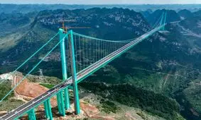 افتتاح مرتفع‌ترین پل جهان در چین/ ویدئو