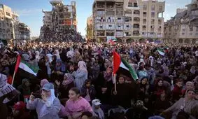 عروسی گروهی در خرابه های جنگ در غزه/ تصاویر
