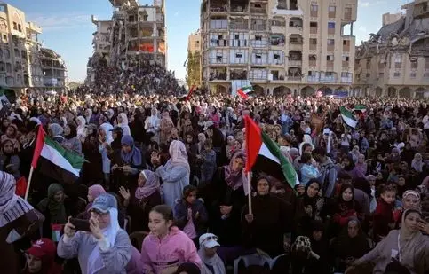 عروسی گروهی در خرابه های جنگ در غزه/ تصاویر
