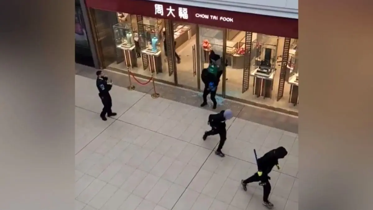 سرقت از جواهرفروشی وسط مرکز خرید در تورنتو/ ویدئو