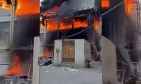 مهار آتش‌سوزی مجتمع اطلس درگهان
