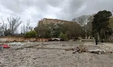 پس از حمله هوایی؛ شکاف‌های جدیدی در قلعه فلک‌الافلاک آشکار شده است