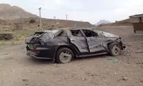 سقوط مرگبار خودرو به کانال در جاده شهربابک