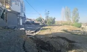 رانش زمین در منطقه حصار کرج/ ویدئو و تصاویر
