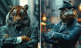 کدام حیوان با تیپ رسمی جذاب تر است؟