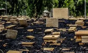 آتش‌سوزی در قبرستان ۱۰۰۰ ساله «دارالسلام»