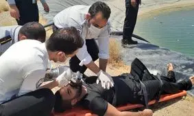 نجات فرد سقوط کرده پس از 7 ساعت از رودخانه آب‌ ملخ سمیرم