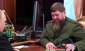 صلوا‌ت‌شمار روی انگشت رهبر چچن در دیدار پوتین سوژه شد/ ویدئو

