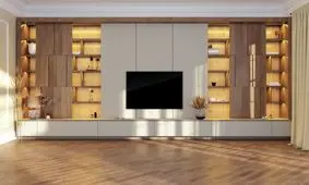 ۲ قانون و ۶ طرح برای دکوراسیون اطراف تلویزیون