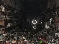 آتش سوزی مهیب در انبار لوازم خانگی میدان فردوسی/ ویدئو