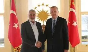 هنیه در استانبول با اردوغان دیدار کرد


