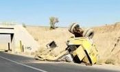 مرگ یک راننده بر اثر سقوط ناگهانی بیل مکانیکی