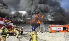 آتش‌سوزی در انباری در کره جنوبی و مرگ ۲ آتش‌نشان