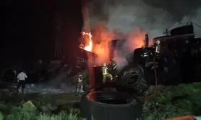 آتش‌ سوزی هولناک در جنوب تهران 