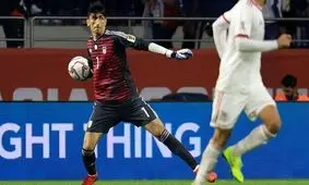 پرتاب دست 61 متری علیرضا بیرانوند در دیدار مقابل کره جنوبی/ ویدئو