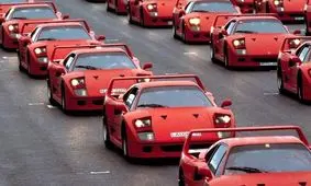 از مهم ترین نمایش های خودرویی تاریخ: ۶۰ فراری F40 در سیلورستون/ تصاویر