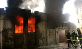 آتش سوزی کارگاه چوب بری در فردوسیه