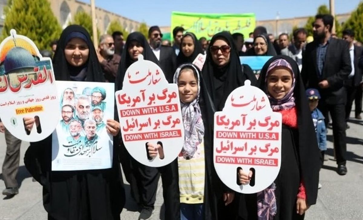 شکوه حضور مردم روزه‌دار ایران در راهپیمایی روز قدس/ طنین فریاد "مرگ بر اسرائیل" در روزهای فروپاشی رژیم صهیونیستی 
