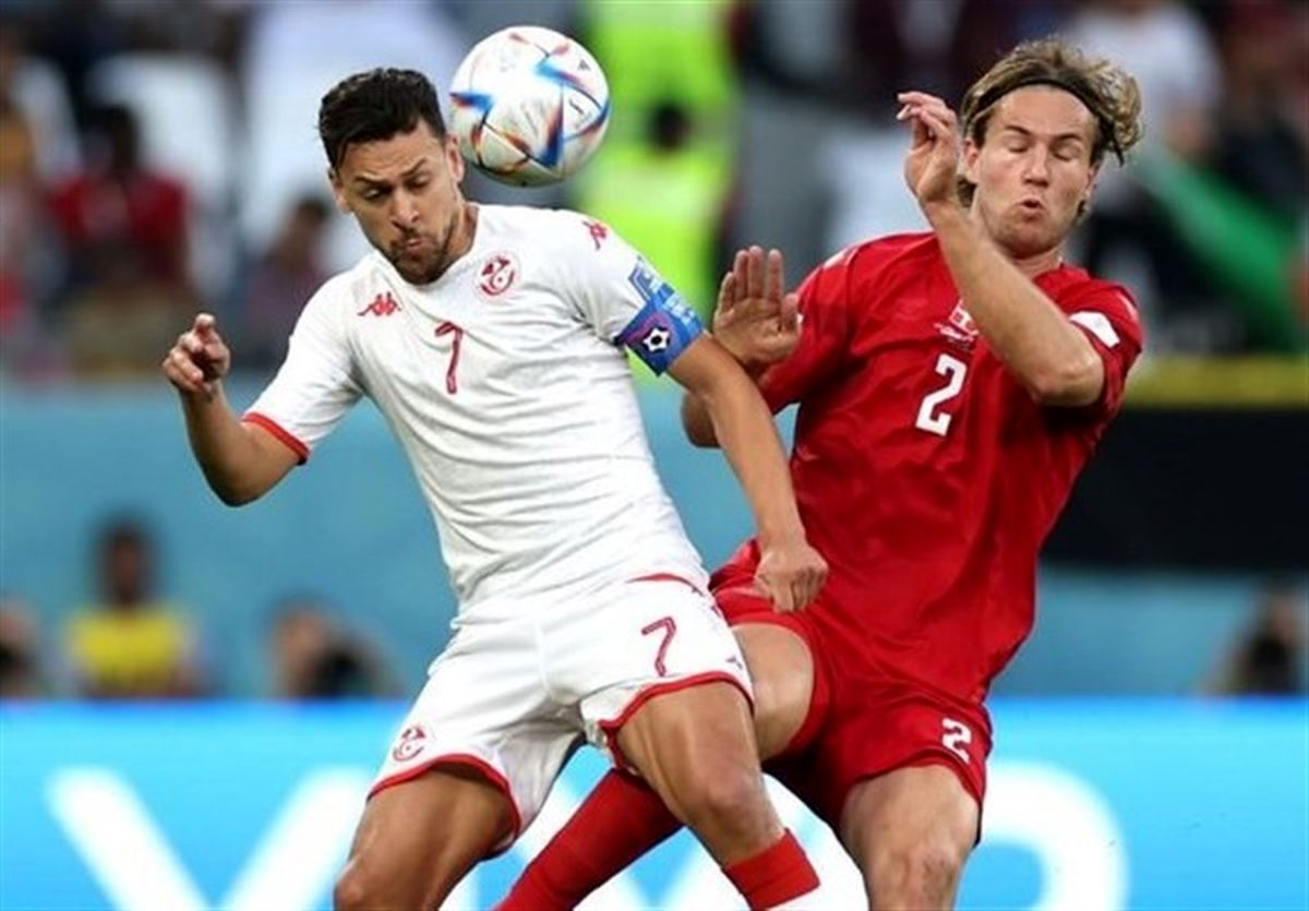 تساوی دانمارک - تونس در اولین بازی بدون گل جام