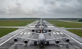 آماده باش در خلیج فارس؛ هجوم گسترده‌ هواپیماهای سوخت‌رسان آمریکابه نزدیکی ایران