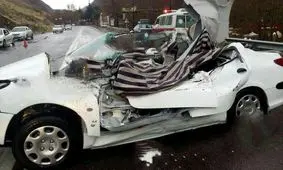 فوت یک نفر بر اثر واژگونی خودرو در جاده کرج - چالوس