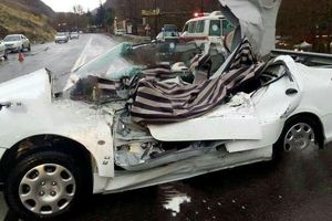فوت یک نفر بر اثر واژگونی خودرو در جاده کرج - چالوس