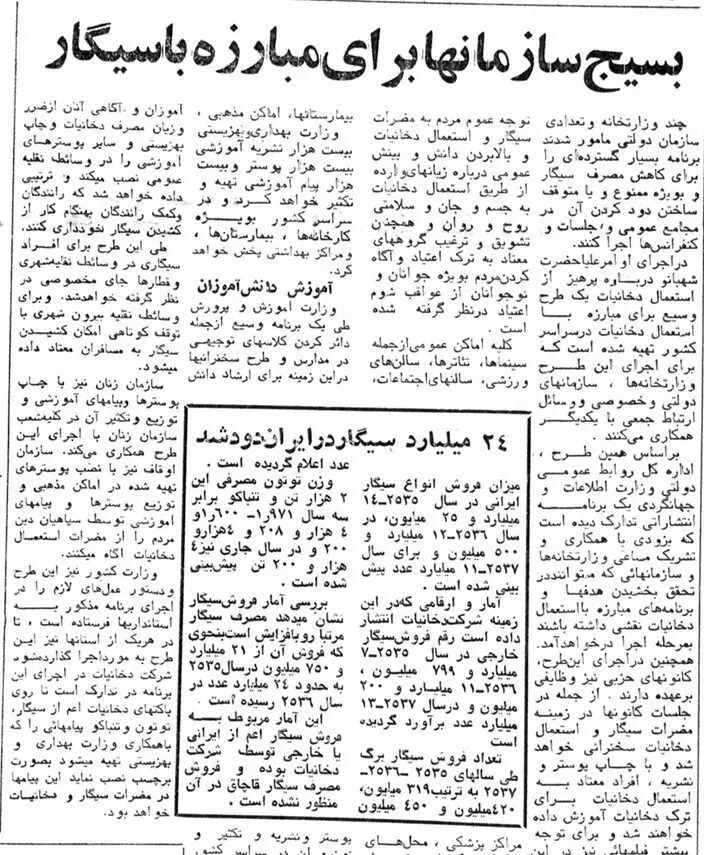 ماجرای اولین قانون ممنوعیت سیگار در اماکن عمومی ایران؛ فروردین ۵۷
