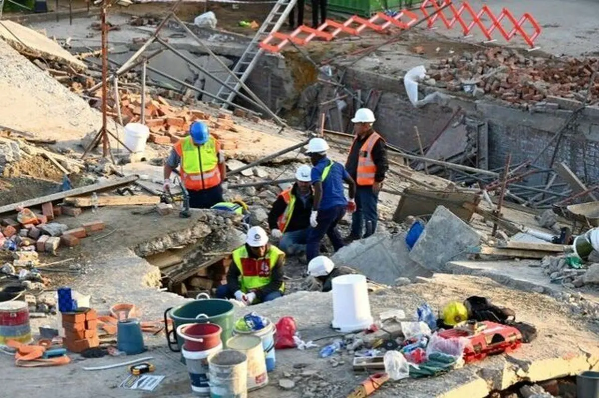ریزش ساختمان در آفریقای جنوبی؛ مرگ ۶ کارگر و تلاش برای یافتن مفقودی ها