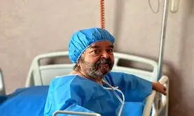  لحظات عاشقانه اسدالله یکتا و همسرش در بیمارستان/ ویدئو

