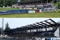 آتش‌زدن استادیوم خانگی پس از سقوط 