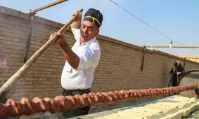 ثبت رکورد طولانی‌ترین کباب ایران با ۲۲۰ متر در یزد/ تصاویر
