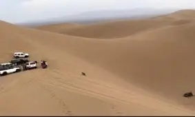 واژگونی پرادو در کویر مرنجاب/ نجات مصدومان با فداکاری اورژانسی‌ ها