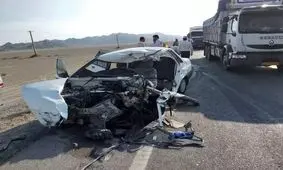  شاخ به شاخ شدن  پراید با کامیون