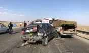تصادف زنجیره‌ای در جاده همدان