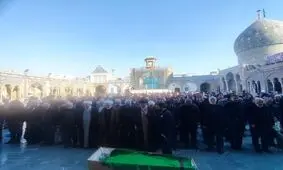 پیکر اشرف بروجردی در شهرری تشییع شد/ ویدئو