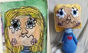 تبدیل نقاشی به عروسک بافتنی