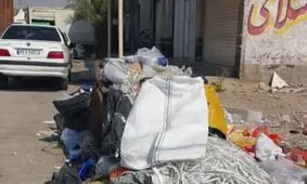 بنکداران اهواز در محاصره زباله و دود/ ویدئو
