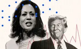 رقابت تنگاتنگ هریس و ترامپ در نظرسنجی‌ها

