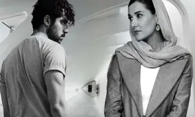 پریناز ایزدیار و شروین حاجی‌پور در پشت صحنه یک فیلم در شمال 