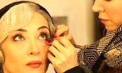 گریم سنگین پانته آ پناهی ها در پشت صحنه تاسیان/ عکس