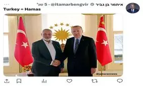 پست جنجالی وزیر امنیت داخلی اسرائیل درباره ترکیه