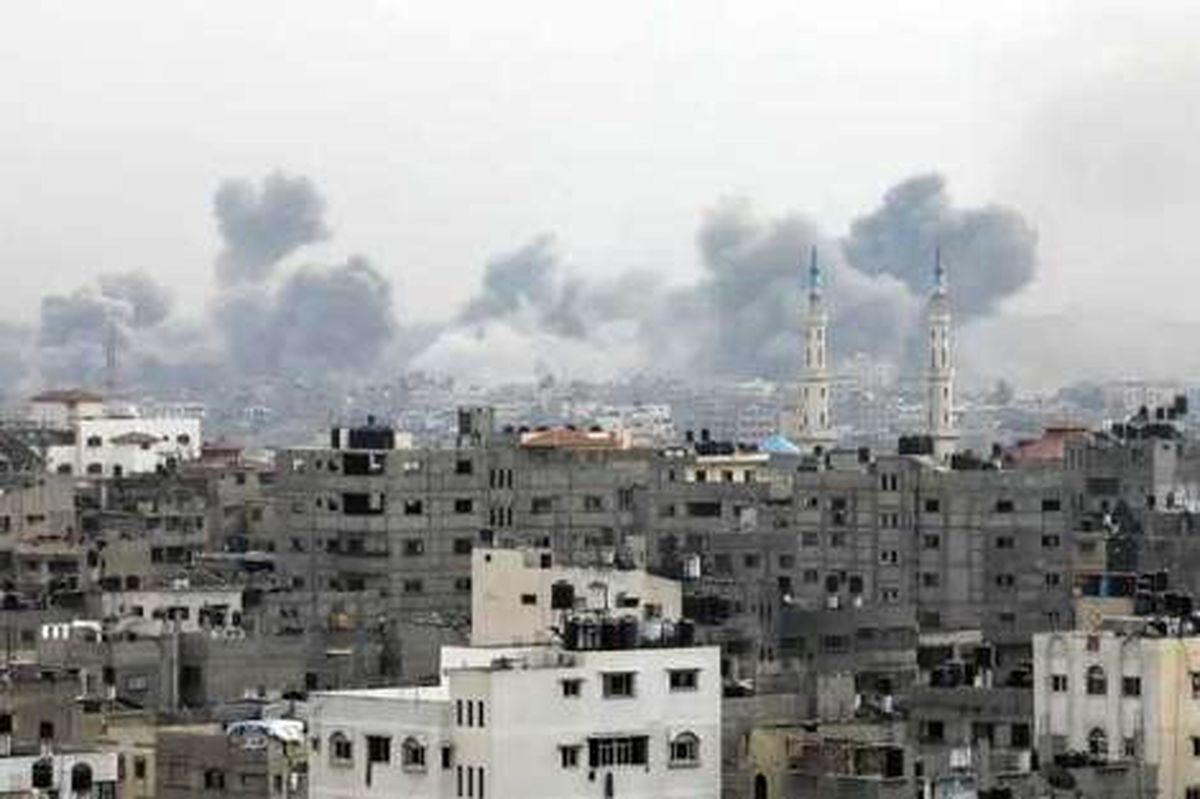 انهدام پارلمان غزه توسط ارتش رژیم اسرائیل/ ویدئو
