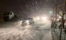 طوفان برف در مشهد/ ویدئو