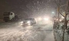طوفان برف در مشهد/ ویدئو