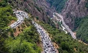 ترافیک نیمه سنگین در جاده چالوس